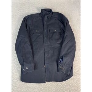 Line Of Trade Jacket Mens Large Black The Peak CPO Canvas Shirt Shacket Lined